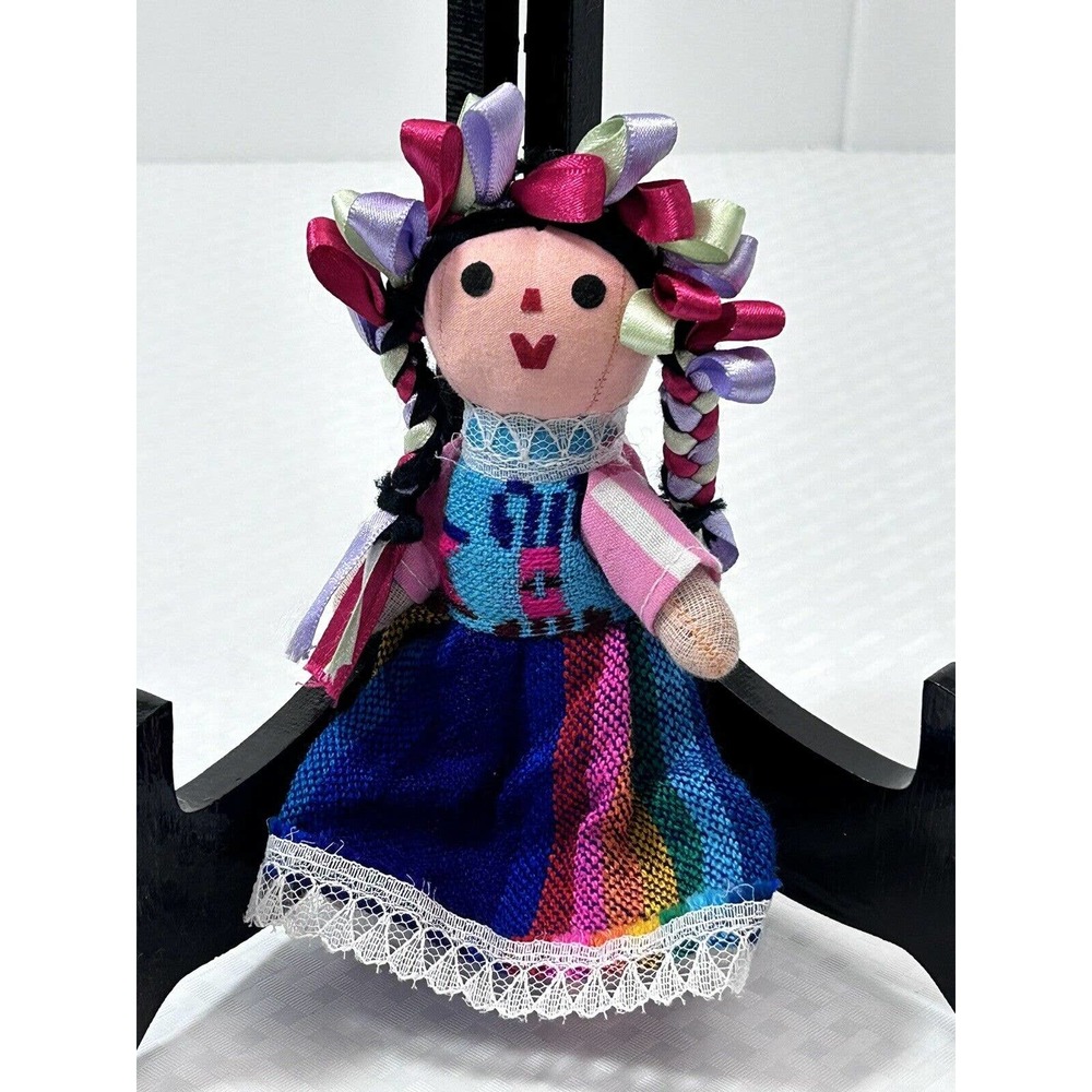 Handmade Mexican Rag Doll - Lele Doll - Maria Doll‎ - Cloth Doll 6”